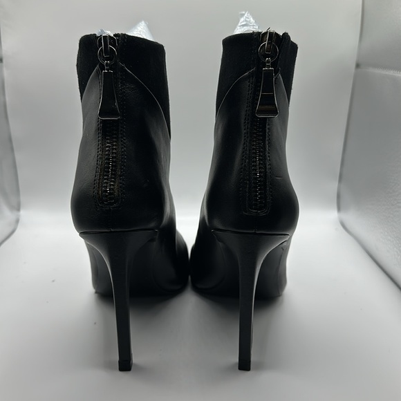 ZARA Black Suede & Leather Ankle Boots - Picture 8 of 10